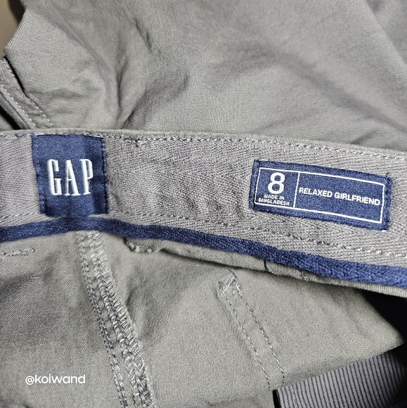 Gap Women's Relaxed Girlfriend Cuffed Twill Pant Size 8 - Picture 14 of 17